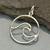 Sterling Silver Wire Wave Pendant
